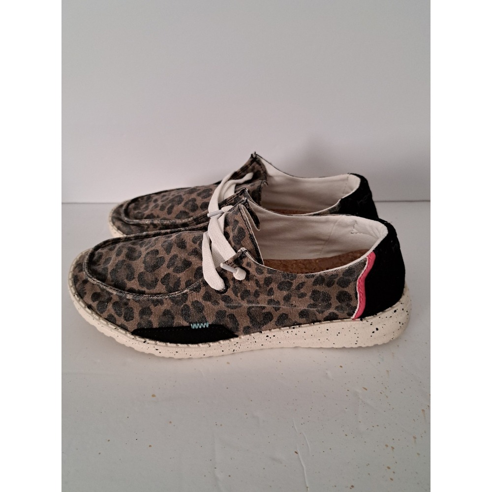 Hey‎ Dude Womens Wendy Woven Cheetah  Lightweight Casual Slip On Shoes Size 5 👟 - Picture 4 of 5